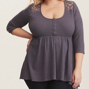Torrid waffle knit top